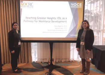 Two professionals presenting at CAEP Summit conference